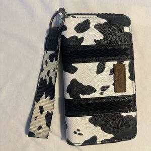 Wrangler Black and White Cow Print Wallet